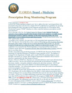 11-14 PDMP Usage Florida Board of Medicine